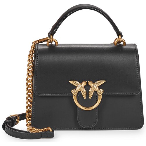 Pinko LOVE ONE TOP HANDLE MINI LIGHT VITELLO SETA Crna Slike