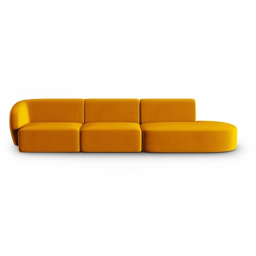 Milo Casa Senf žuta baršunasti sofa s lijevim kutom 311 cm Paolo – Cijene