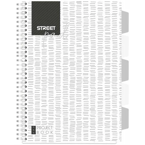 STREET zvezek A4 pad white 1R pr, mali karo, 100 listov