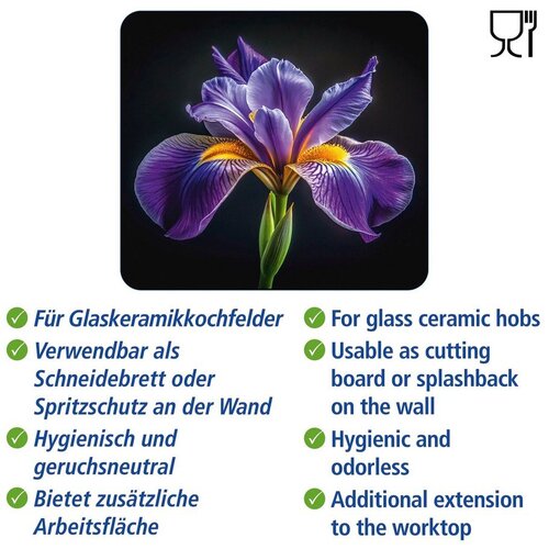Wenko Zidna za&amp;scaron;titna ploča za &amp;scaron;tednjak od kaljenog stakla 50x56 cm Iris &amp;ndash; Slike