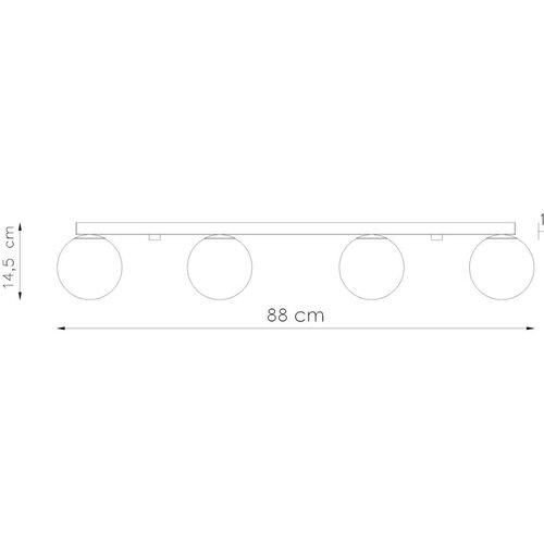  Sollux SL.1154 - Plafonsko svetlo YOLI 4xG9/12W/230V crna Slike