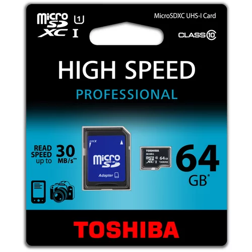  Spominska kartica  64GB Toshiba microSD class 10 + adapter