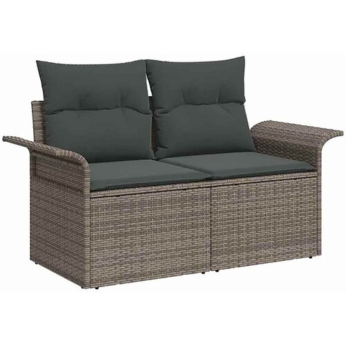  Set sofe 8 kom. Siva i tamno siva Poli Rattan i čelik Slike
