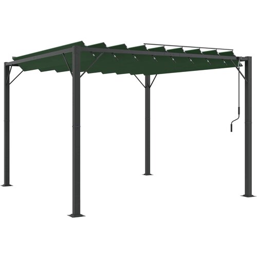 vidaXL Gazebo s lameliranim stre&scaron;nim sistemom Zelena 3 x 3 x 2,14 m, (5000219024) Cene