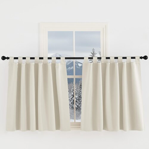 KGORGE kratke termo zatemnitvene zavese s trakovi &ndash; set 2, 140 &times; 100 cm odprta embalaža Cene
