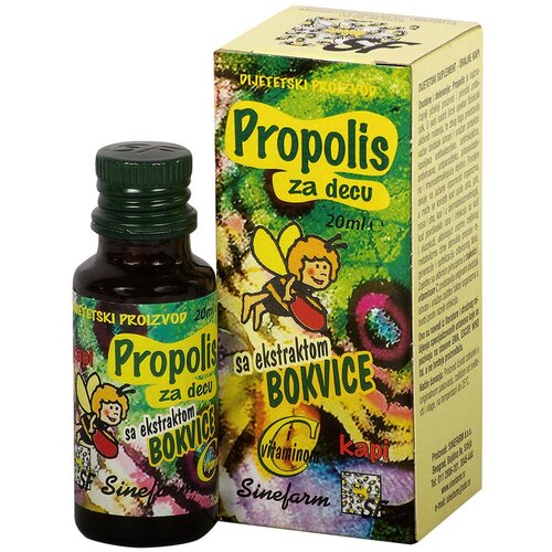Sinefarm propolis kapi za decu sa bokvicom c vitaminom 20 ml Slike