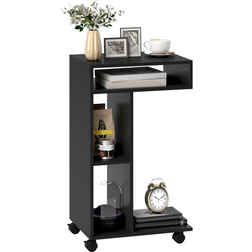 HOMCOM stranska miza iverna plo&scaron;ča 40D x 30&Scaron; x 69V cm Črn, (5000242414) Cene