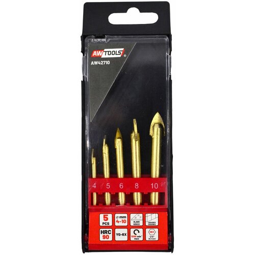 Awtools Set vaj za steklo in keramiko 4-10 mm 5 psov., (21106138) Slike