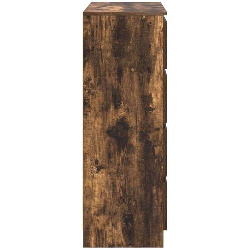 VidaXL Komoda boja dimljenog hrasta 80x35x99 cm konstruirano drvo Slike