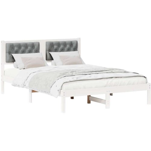  Okvir za krevet Svijetlo siva 150 x 200 cm tkanina Slike