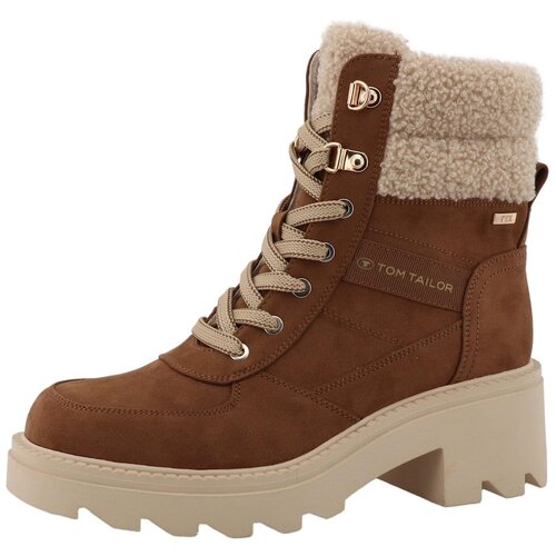 Tom Tailor Gležnjače na vezanje bež / vi&amp;scaron;nja Slike