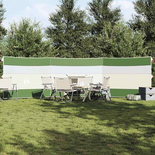 VidaXL Vjetrobran za kampiranje zeleni 508x130 cm vodootporni Slike