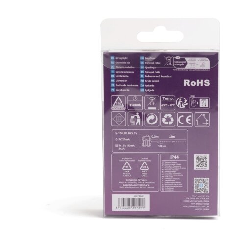 Aigostar led spolja&amp;scaron;nji niz 150xLED/8 funkcija/3xAA 15,3m IP44 Slike