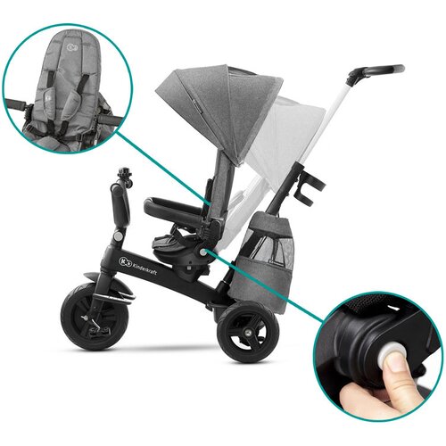 Kinderkraft Tricikel EASYTWIST siv Slike