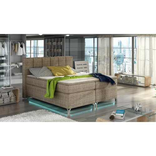 ELTAP Boxspring krevet Basilio s LED rasvjetom i prostorom za pohranu-180x200-Berlin 03 Cene