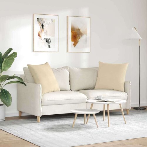 VidaXL jastučići za sofu 2 pcs krema 60 x 60 cm tkanina Slike