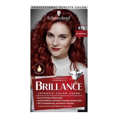 Schwarzkopf Brillance barva za lase - Intensive Color Cream - 872 Intense Red Cene
