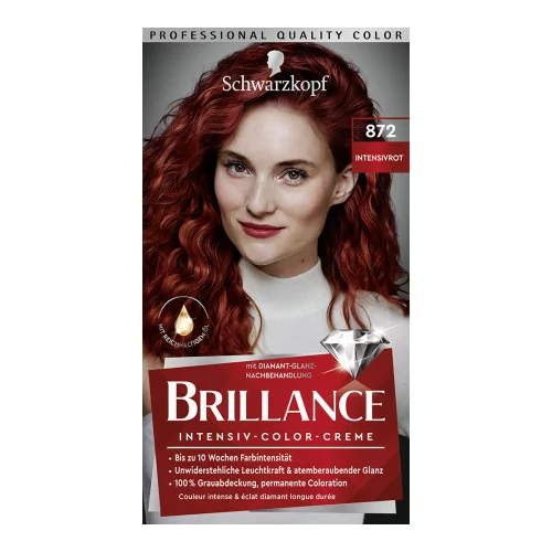 Schwarzkopf Brillance barva za lase - Intensive Color Cream - 872 Intense Red