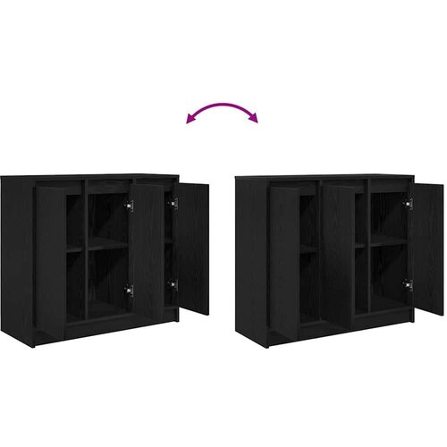 VidaXL Komoda crni hrast 85x34x76 cm konstruirano drvo Slike
