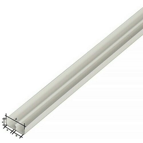 STABILIT Spodnji drsni profil PVC Stabilit (D x Š x V: 2.000 x 6,5 x 5 mm, plastika, bele barve) Cene