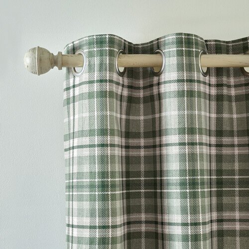 Catherine Lansfield Zelene flanelne izolacijske zavese v kompletu 2 ks 117x183 cm Cullen Thermal Check &amp;ndash; Slike