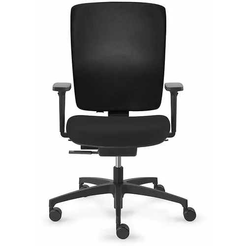 Dauphin Vrtljiv pisarniški stol SHAPE ECONOMY2, povsem oblazinjeno naslonjalo za hrbet, črne barve, višina naslonjala za hrbet 570 - 640 mm