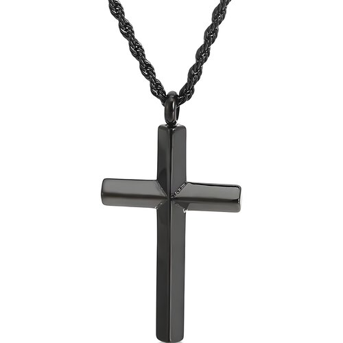 IZMAEL Ogrlica PU-38414 Cross - Crna Cijene