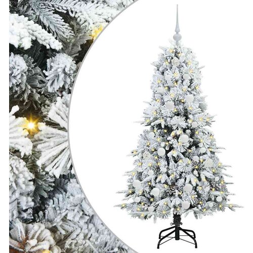 VidaXL Umjetno božićno drvce s nogom s stalakom Zelena 150 cm PE i PVC Slike