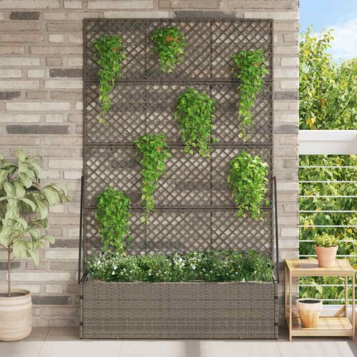 VidaXL Cvetlično korito Siva 105 x 30 x 170 cm Kovina Slike