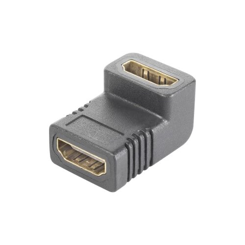 SpeaKa Professional SP-9564944 HDMI adapter [1x ženski konektor HDMI - 1x ženski konektor HDMI] crna pozlaćeni kontakti, 90&amp;deg; kutno prema gore 0.00 m Slike