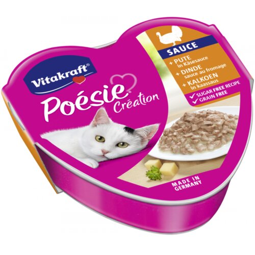 Vitakraft hrana za mačke sa ukusom ćuretine u sosu od sira poesie creation 85g Slike