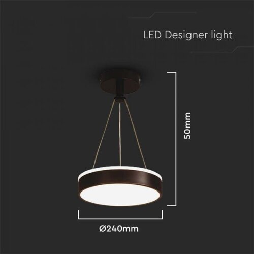  LED luster na sajli LED/12W/230V 4000K crna Slike