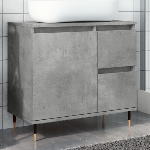 vidaXL Kopalniška omarica betonsko siva 65x33x60 cm inženirski les Cene