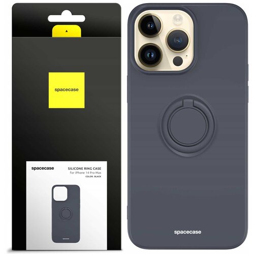 Spacecase SILIKONSKI OVITEK OBROČ ZA IPHONE 14 PRO MAX ČRN, (21964401) Cene