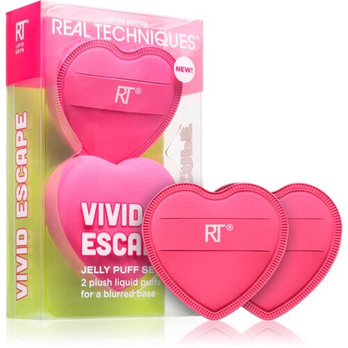 Real Techniques Vivid Escape All About that Base Puff Set gobica za tekoči puder 2 kos Cene