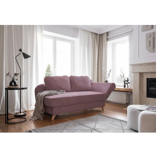 Miuform Pra&amp;scaron;no rožnat ležalnik iz rebrastega žameta (desni kot) Chic Charlotte &amp;ndash; Slike