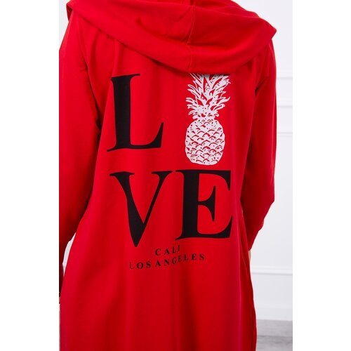 Kesi Cardigan with print red Cene