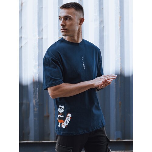 DStreet T-shirt męski z nadrukiem ciemnoniebieski Cijene