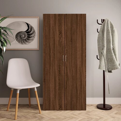 Ormarić za cipele boja hrasta 80x35,5x180 cm konstruirano drvo Slike