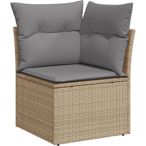  12-dijelni set vrtnih sofa od poliratana s jastucima bež Slike