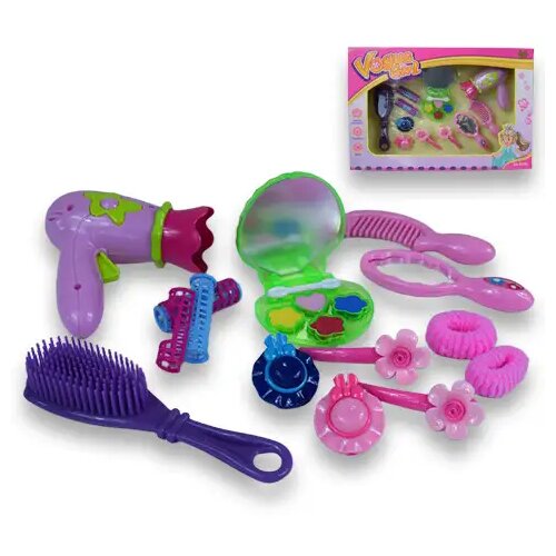 Magic Toys Vouge Girl: 13-delni lepotilni set s sponkami za lase, su&scaron;ilcem za lase in dodatki Cene