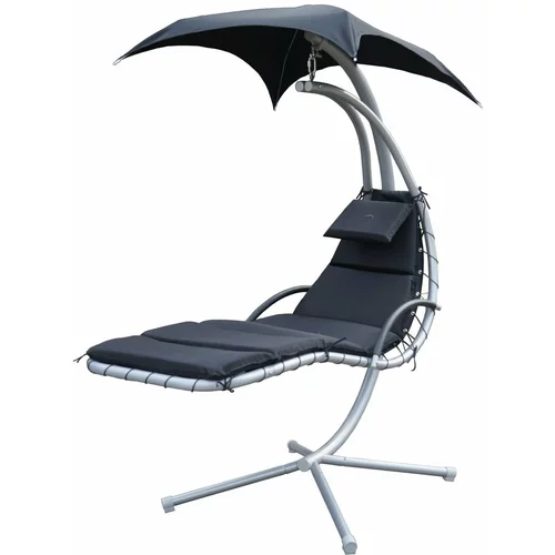 Rojaplast Tamno siva metalna viseća vrtna stolica -