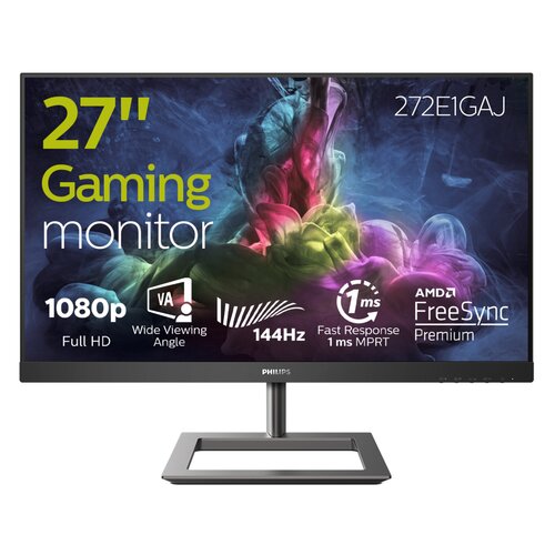 Philips monitor Gaming 272E1GAJ/00 27 VA FullHD 350 cd/m2, AMD FreeSync Premium, HDMI, DP, 4ms, 144Hz Slike