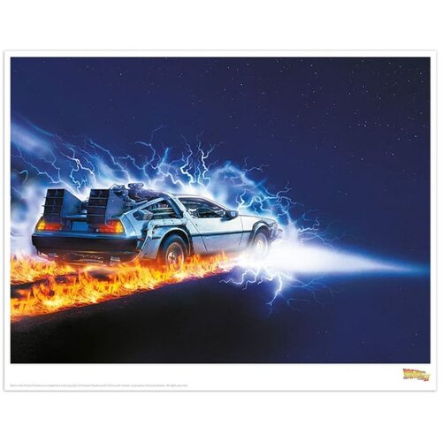 Fanattik Back to the Future art print DeLorean vremenski skok, A3 Slike