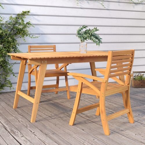  Vrtne stolice 2 kom 58 x 58 x 87 cm od masivnog bagremovog drva - 2 Slike