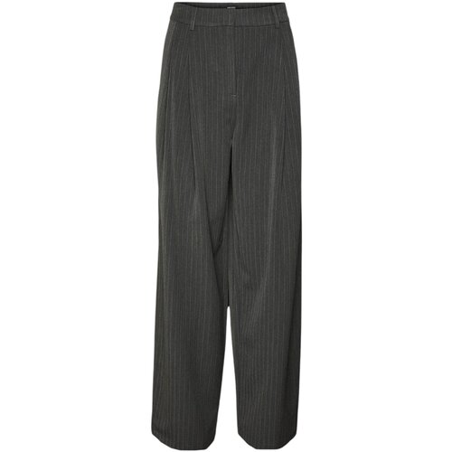 Vero_Moda VMSILJE MW WIDE PINSTRIPE PANTS 10319718 Siva Slike