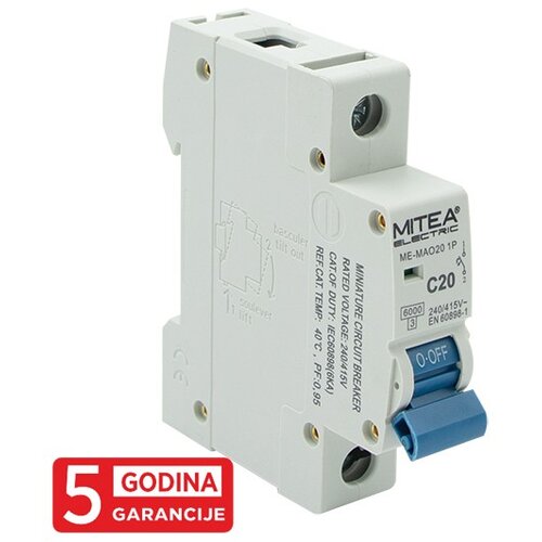 Mitea_Electric Automatski osigurač C20A 6kA 240/415V tipC 5Y ME-MAO20 Cene