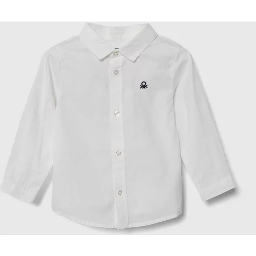 United Colors Of Benetton Otroška bombažna srajca bela barva
