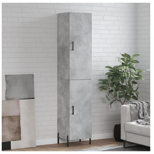 vidaXL Visoka komoda siva betona 34 5x34x180 cm od konstruiranog drva Cijene