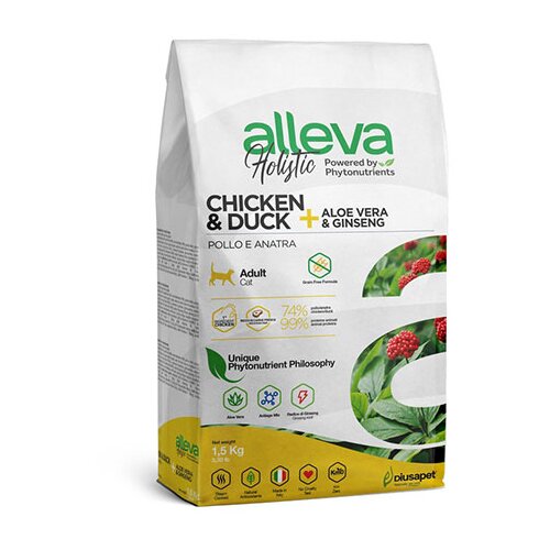 Alleva hrana za mačke 10kg Piletina Patka Adult Holistic ALP02287H Slike
